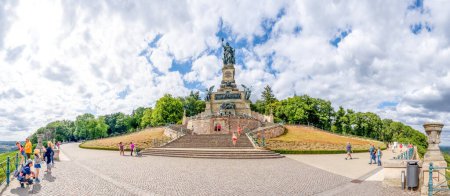 Photo for Niederwald Memorial, View over Rheingau, Ruedesheim, Hessen, Germany - Royalty Free Image