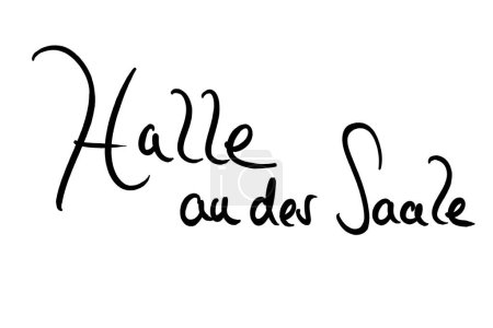 Téléchargez les photos : Halle an der Saale, Handwritten black on white - en image libre de droit