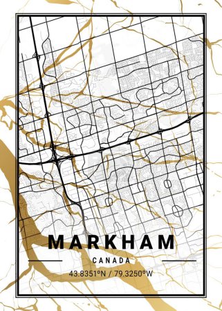 Foto de Markham - Canada Cosmos Marble Map es una hermosa impresión de las ciudades más famosas del mundo. Usted no encontrará una impresión similar a este gran precio. - Imagen libre de derechos
