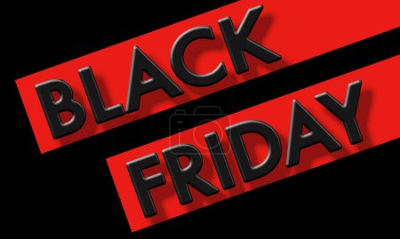 Illustration for Black Friday sale black red vector eps. Logo. Vector illustration l - Royalty Free Image
