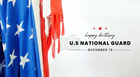 Foto de Cumpleaños de la Guardia Nacional de los Estados Unidos el 13 de diciembre. La guardia nacional de EE.UU.. - Imagen libre de derechos