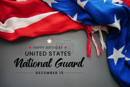 Foto de Cumpleaños de la Guardia Nacional de los Estados Unidos el 13 de diciembre. La guardia nacional de EE.UU.. - Imagen libre de derechos