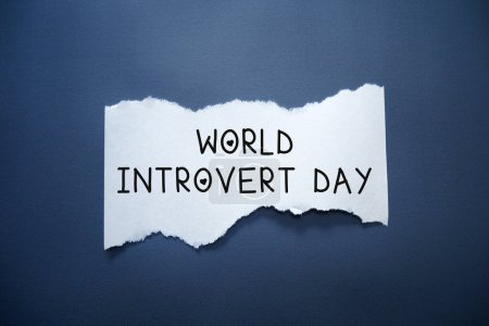 World Introvert Day card. January 2. Vacation concept.
