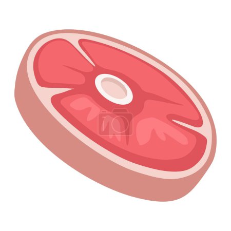 Illustration for Steak tenderloin. Vector color vector illustration. Icon isolated on white background for poster, menu, brochure, web - Royalty Free Image