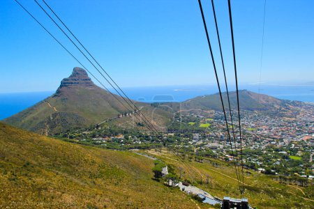 Téléchargez les photos : Cape Town, la vue depuis la montagne de la Table. Photo de haute qualité - en image libre de droit