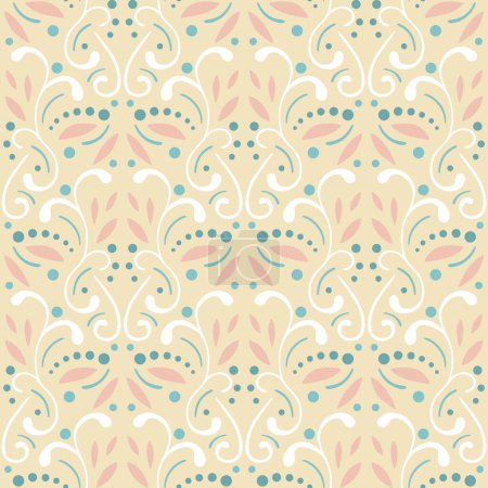 Illustration for Abstract seamless pattern with openwork ornament. Floral ornamental texture. Decorative arabic vector pattern. Vintage mosaic for design tile, card, invitation, wallpaper, wrapping paper, fabric - Royalty Free Image