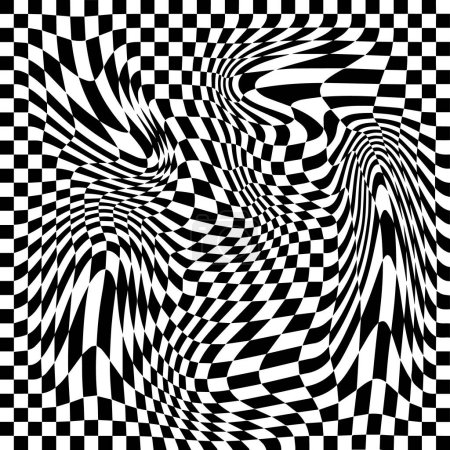 Vector background with optical illusion . Creative artwork. Template for card, poster, banner, print for t-shirt, pin, badge, patch.