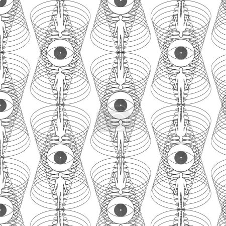 Vector hand drawn minimalistic pattern with illustration. Creative abstract artwork . Template for card, poster, banner, print for t-shirt, pin, badge, patch.