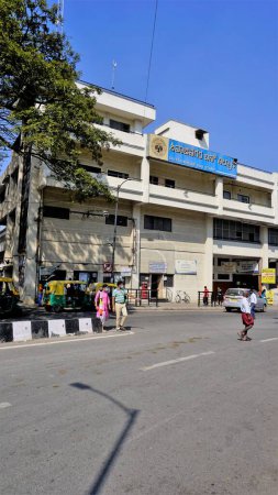 Photo for `Bangalore,Karnataka,India-January 01 2023: Multi storey Shivajinagar busstand building along with commissioner of central GST, Assistant traffic office - Royalty Free Image