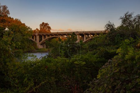 Photo for Redings Mill Bridge crossing Shoal Creek in Joplin, Missouri - Royalty Free Image