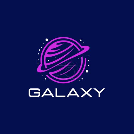 This logo features a stylized, swirling galaxy design, blending vibrant blues and purples to evoke a sense of celestial majesty. Perfect for astronomy enthusiasts, space agencies, and businesses reaching for the stars!