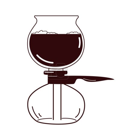 Illustration for Coffee machine icon. Aroma and beverage. gourmet and dessert. Equipment for making cappuccino, latte and mochachino. Glassware, crockery for cafe or restaurant. Cartoon flat vector illustration - Royalty Free Image