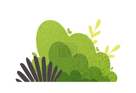 Illustration for Different bushes icon. Ornament of city park or garden. Caring for nature and environment. Natural landscape and forest. Summer and spring. Cartoon flat vector illustration - Royalty Free Image