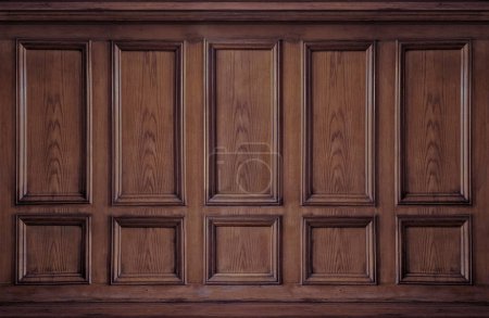 Mueble clásico pared de paneles de madera marrón fondo de pantalla