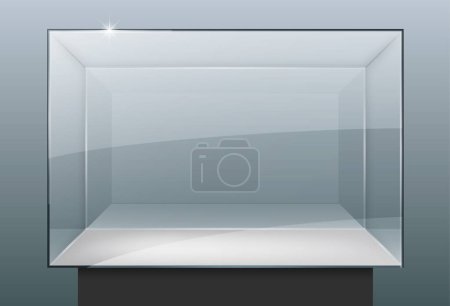 Ilustración de Escaparate para frasco de joyería de vidrio. Vector con transparencia - Imagen libre de derechos