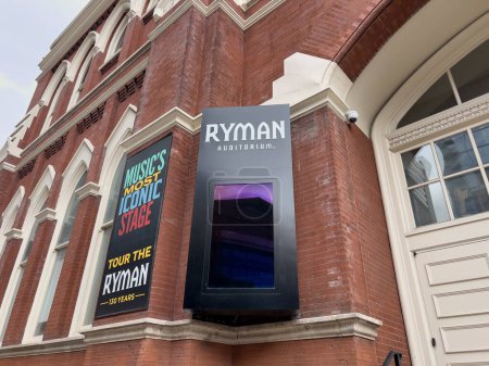 Photo for NASHVILLE, TN, USA - MARCH 14, 2023: The Ryman Auditorium is a world renowned music venue in Nashville, TN, built in 1892, and the former home of the Grand Ole Opry. - Royalty Free Image
