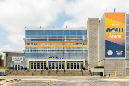 Photo for Hoffman Estates, IL, USA - July 13, 2023: Exterior of the NOW Arena, which is a multi-purpose venue located in the Chicago suburbs. - Royalty Free Image
