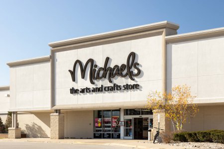 Téléchargez les photos : Chicago Ridge, IL, États-Unis - 13 novembre 2023 : Michael's est une chaîne de magasins d'art, d'artisanat et de décoration pour la maison qui compte plus de 1200 magasins aux États-Unis et au Canada. - en image libre de droit
