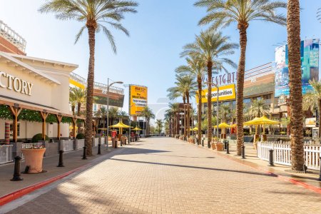 Photo for Glendale, AZ, USA - October 28, 2023: Westgate is an entertainment district with restaurants, shopping, and entertainment with a location next to the Desert Diamond Arena. - Royalty Free Image