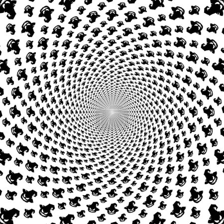 Téléchargez les photos : Citrouille psychédélique optique spin Illusion arrière-plan. Illusion de l'image d'effet de mouvement - en image libre de droit
