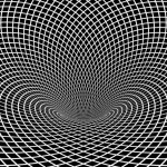 Hypnotic Psychedelic Black and White Optical Illusion Illustration