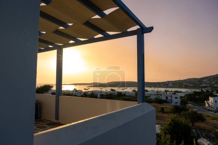 Photo for View of Paros bay at sunset, Greek Island - Royalty Free Image
