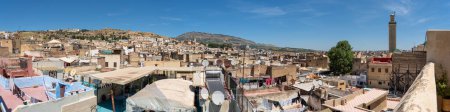 Fez Medina Ultrapanorama: Vista de la torre desde la terraza convencional, Marruecos