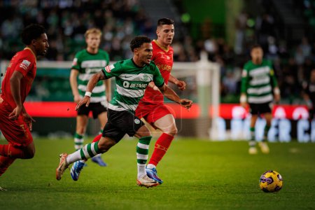 Photo for Marcus Edwards during Liga Portugal 23/24 game between Sporting CP and Gil Vicente FC, Estadio Jose Alvalade, Lisbon, Portugal. (Maciej Rogowski) - Royalty Free Image