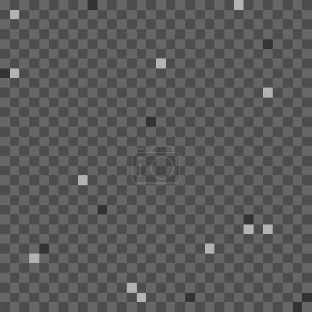 Illustration for Abstract seamless pattern of grayscale rectangles in a pixel art style. Vector repeated geometric design - Royalty Free Image