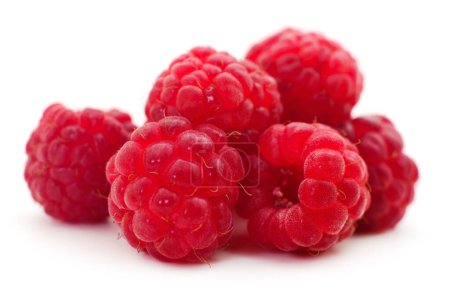 Photo for Group of raspberries on a white background. - Royalty Free Image