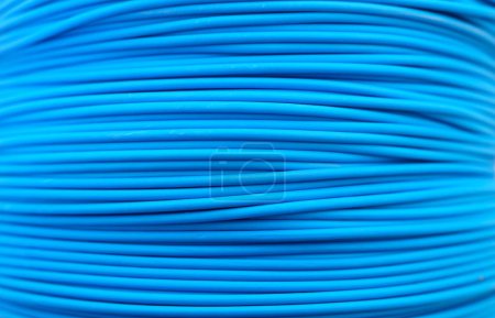 Photo for Colorful electrical cable wire closeup background. Macro. - Royalty Free Image