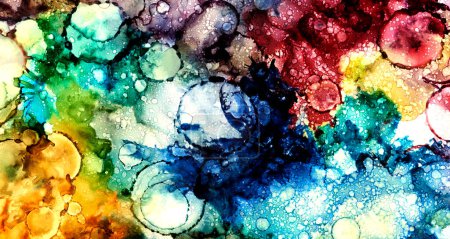 Photo for Gorgeous digitally created alcohol inkscapes with lovely marble colors and designs for use as background or wallpaper - Royalty Free Image