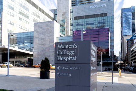 Photo for Toronto, Canada - November 20, 2020: Womens College Hospital (WCH) sign is shown in Toronto on November 20, 2020. WCH is a teaching hospital in downtown Toronto. - Royalty Free Image