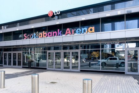 Photo for Toronto, Canada - November 9, 2020: Scotiabank Arena in Toronto. The Scotiabank Arena, former Air Canada Centre renamed on July 1, 2018, is a multi-purpose indoor sporting arena in Toronto. - Royalty Free Image