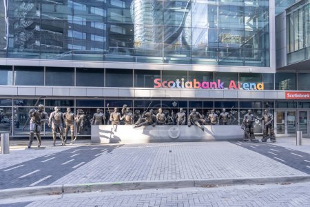 Photo for Toronto, Canada - October 28, 2020: Scotiabank Arena entrance in Toronto. The Scotiabank Arena, former Air Canada Centre, is a multi-purpose indoor sporting arena in Toronto. - Royalty Free Image