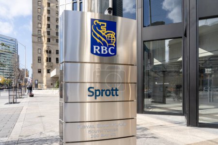 Photo for Toronto, Canada - October 28, 2020: Sprott sign is seen outside their Corporate Office in Toronto, Canada. Sprott is a global asset manager based in Toronto. - Royalty Free Image