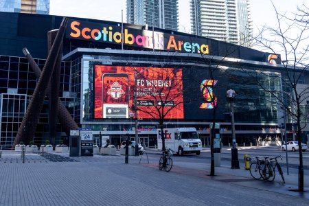 Photo for Toronto, Canada - November 9, 2020: Scotiabank Arena in Toronto. The Scotiabank Arena, former Air Canada Centre renamed on July 1, 2018, is a multi-purpose indoor sporting arena in Toronto. - Royalty Free Image