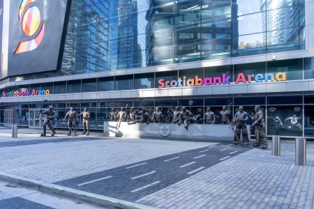 Photo for Toronto, Canada - October 28, 2020: Scotiabank Arena entrance in Toronto. The Scotiabank Arena, former Air Canada Centre, is a multi-purpose indoor sporting arena in Toronto. - Royalty Free Image