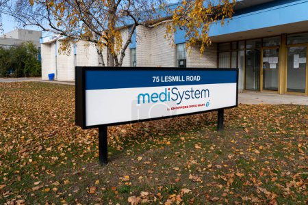 Photo for Toronto, Ontario, Canada - October 31, 2020: MediSystem head office in Toronto, Canada. MediSystem Pharmacy, a Shoppers Drug Mart Company, is an established specialty pharmacy. - Royalty Free Image