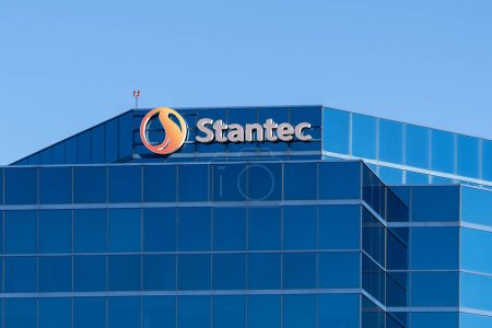 Photo for Markham, ON, Canada - October 31, 2020: Stantec company sign is seen on the building in Markham, Ontario, Canada. Stantec Inc. is an international professional services company. - Royalty Free Image