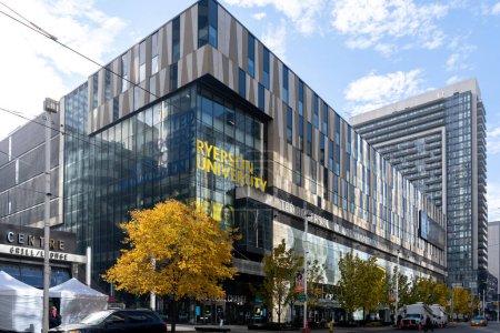 Photo for Toronto, Canada-November 9, 2020: Ryerson University building is shown in Downtown Toronto, Canada. Ryerson University, simply Ryerson or RyeU, is a public research university in Toronto. - Royalty Free Image