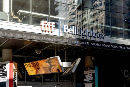 Photo for Toronto, Canada - October 24, 2019: Close up of TIFF Bell Lightbox sign in Toronto. Toronto International Film Festival is one of the largest publicly attended film festivals in the world. - Royalty Free Image