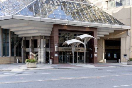 Photo for Toronto, Canada - November 28, 2020: The entrance to InterContinental in Toronto, Canada. InterContinental Hotels and Resorts is a luxury hotel brand. - Royalty Free Image