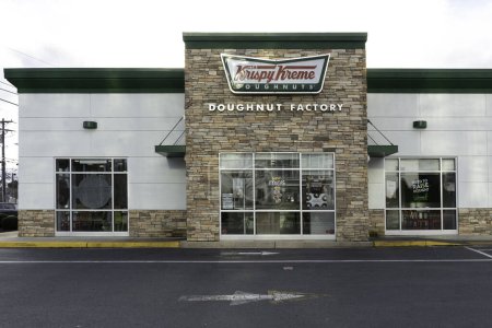 Photo for Charlotte, North Carolina, USA - January 15, 2020: One of Krispy Kreme store in Charlotte, North Carolina, USA. Krispy Kreme Doughnuts, Inc. is an American doughnut company and coffeehouse chain. - Royalty Free Image
