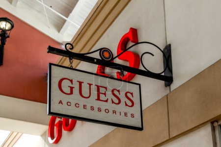 Photo for Orlando, Florida, USA- February 5, 2020: Guess store sign in Orlando, Florida, USA. Guess is an American clothing brand and retailer. - Royalty Free Image