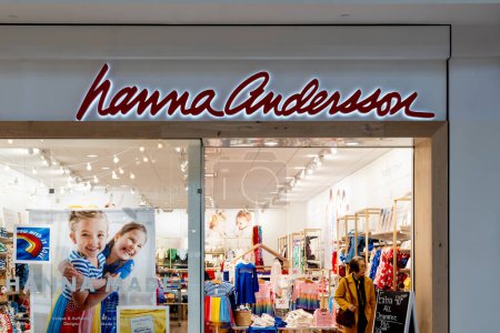 Photo for Hanna Andersson store sign in a shopping mall - Royalty Free Image