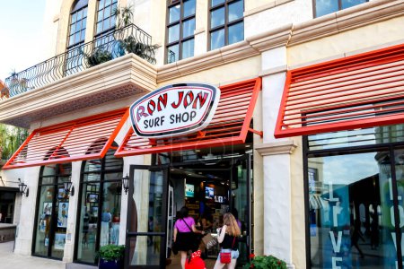 Photo for Orlando, FL, USA - January 28, 2022: Close up of Ron Jon Surf Shop sign on the building. Ron Jon Surf Shop is a surfer-style retail store chain. - Royalty Free Image