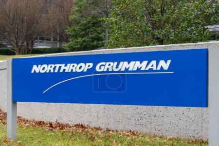 Photo for Tysons Corner, Virginia, USA- January 14, 2020: Sign of Northrop Grumman outside of their headquarters in Tysons Corner, Virginia, USA; an American global aerospace and defense technology company. - Royalty Free Image