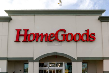Photo for Orlando, Florida, USA- February 7, 2020: HomeGoods store sign in Orlando, Florida, USA. HomeGoods is an American chain of discount home furnishing stores. - Royalty Free Image