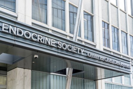 Photo for Washington, D.C., USA - January 12, 2020: Endocrine Society sign at their headquarters in Washington, D.C.; Endocrine Society is a medical organization in the field of endocrinology and metabolism. - Royalty Free Image